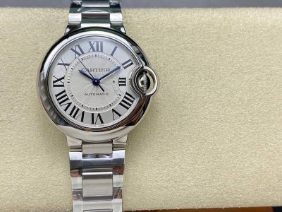 Cartier Sapphire Glass Blue Balloon  Stainless Steel Bracelet Watch cartier water resistant swiss made 2301